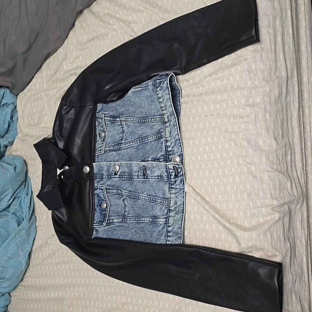 Rag & Bone Alexa Mixed Jacket leather denim